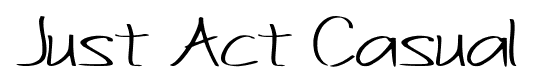 Just Act Casual font